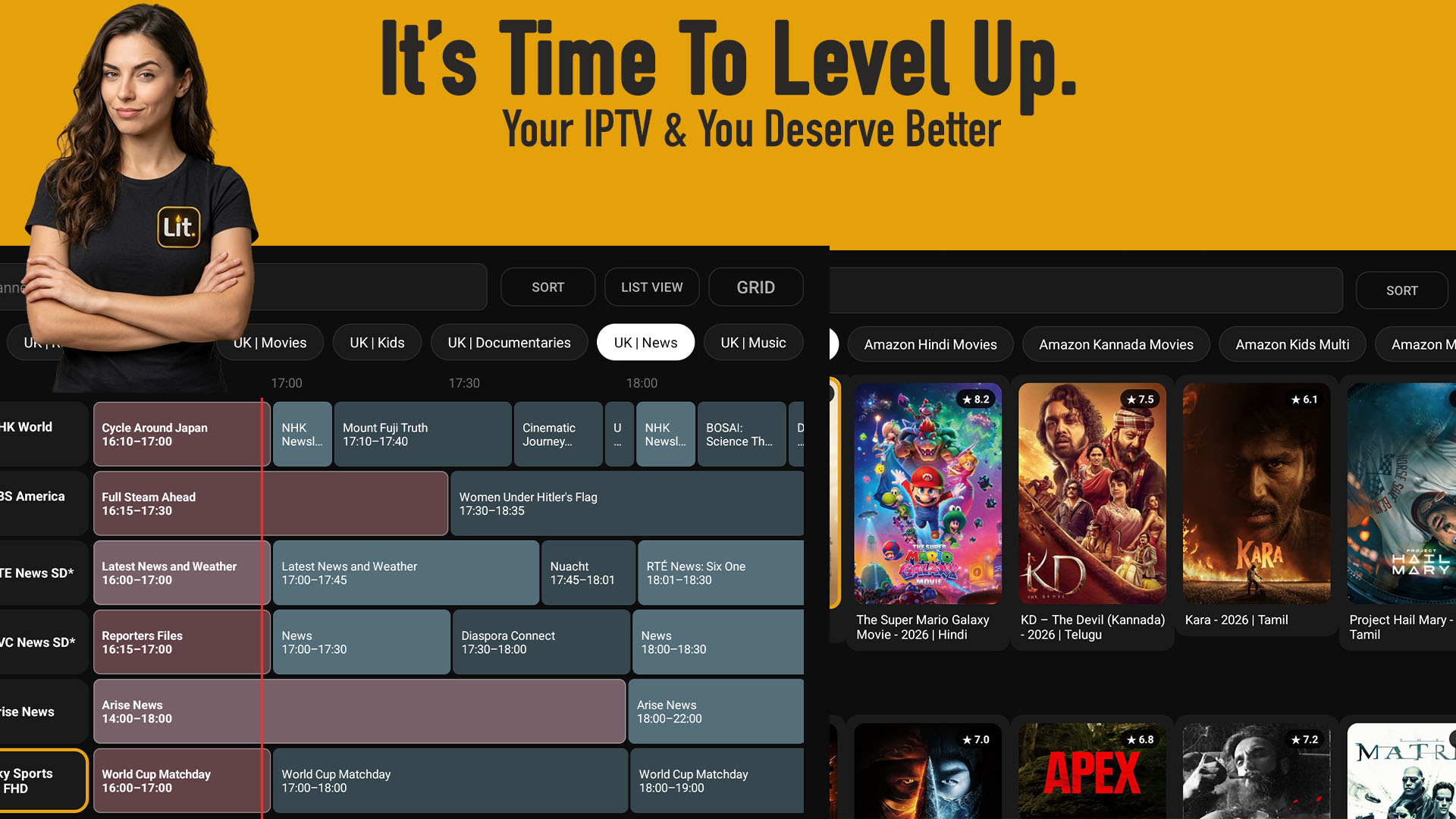 Lit IPTV on Android TV and Firestick